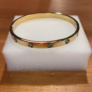 Gold Tone Bracelet with Crystal Accents NWOT
